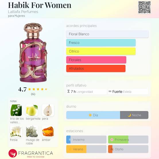LATTAFA Habik For Women EDP M 100ML