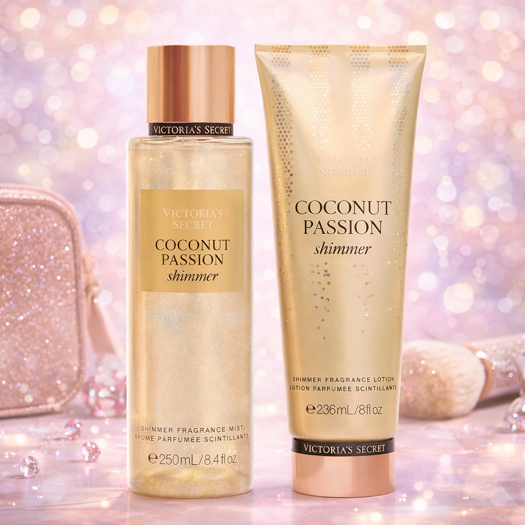 Victoria’s Secret Dúo Coconut Passion Shimmer Body Mist + Lotion