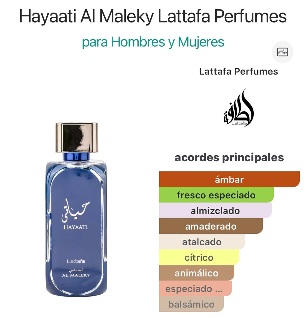 Lattafa HAYAATI Al Maleky EDP U 100ML