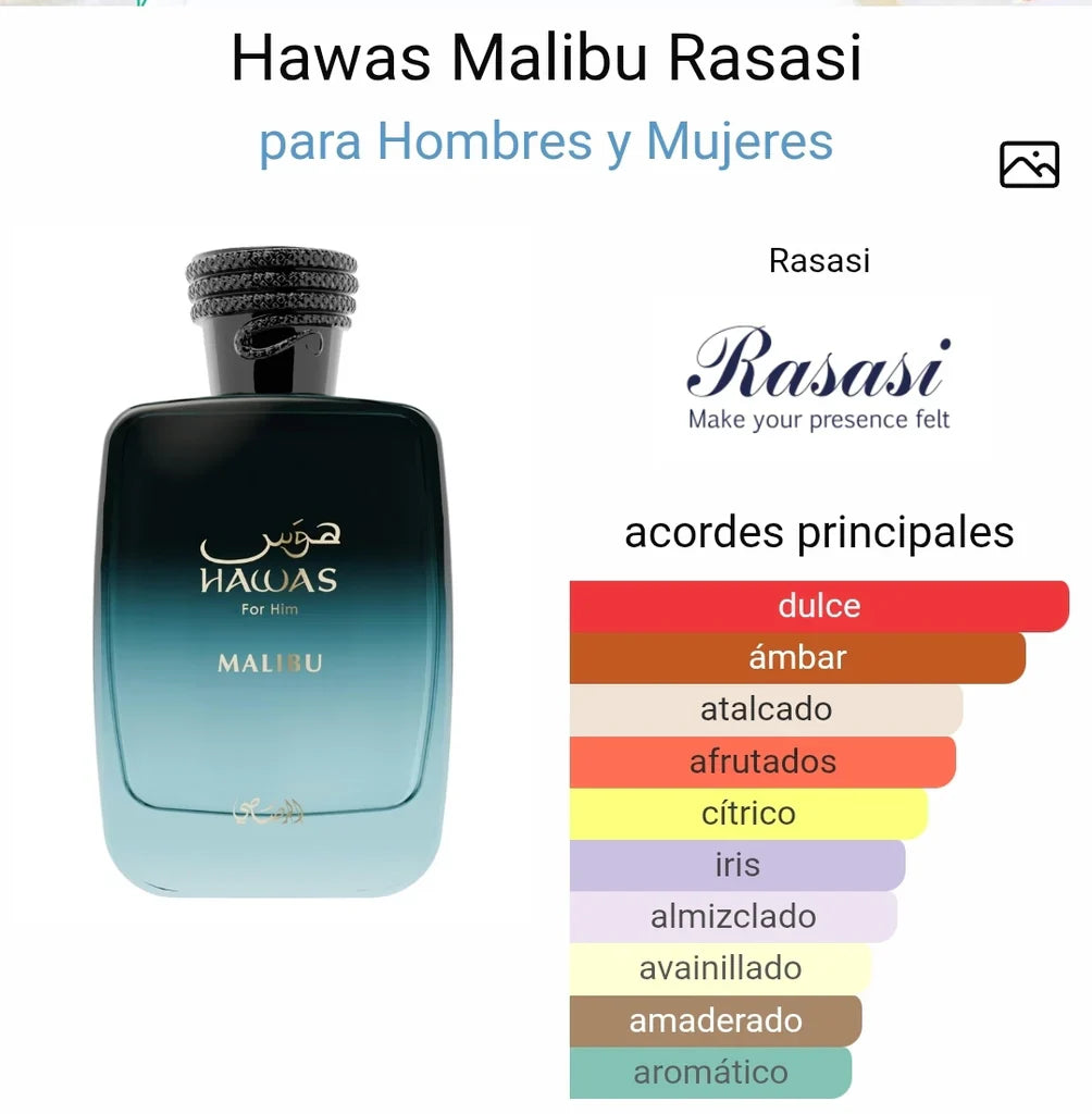 RASASI Hawas Malibu EDP U 100ML